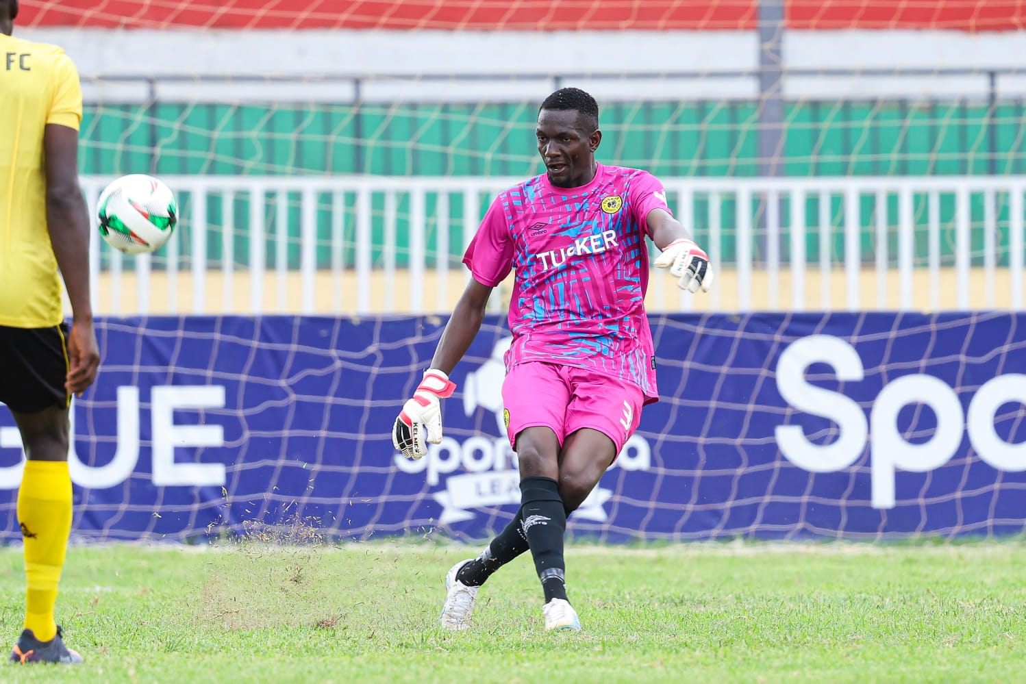 Goalkeeper wearing Adidas Predator Pro gloves